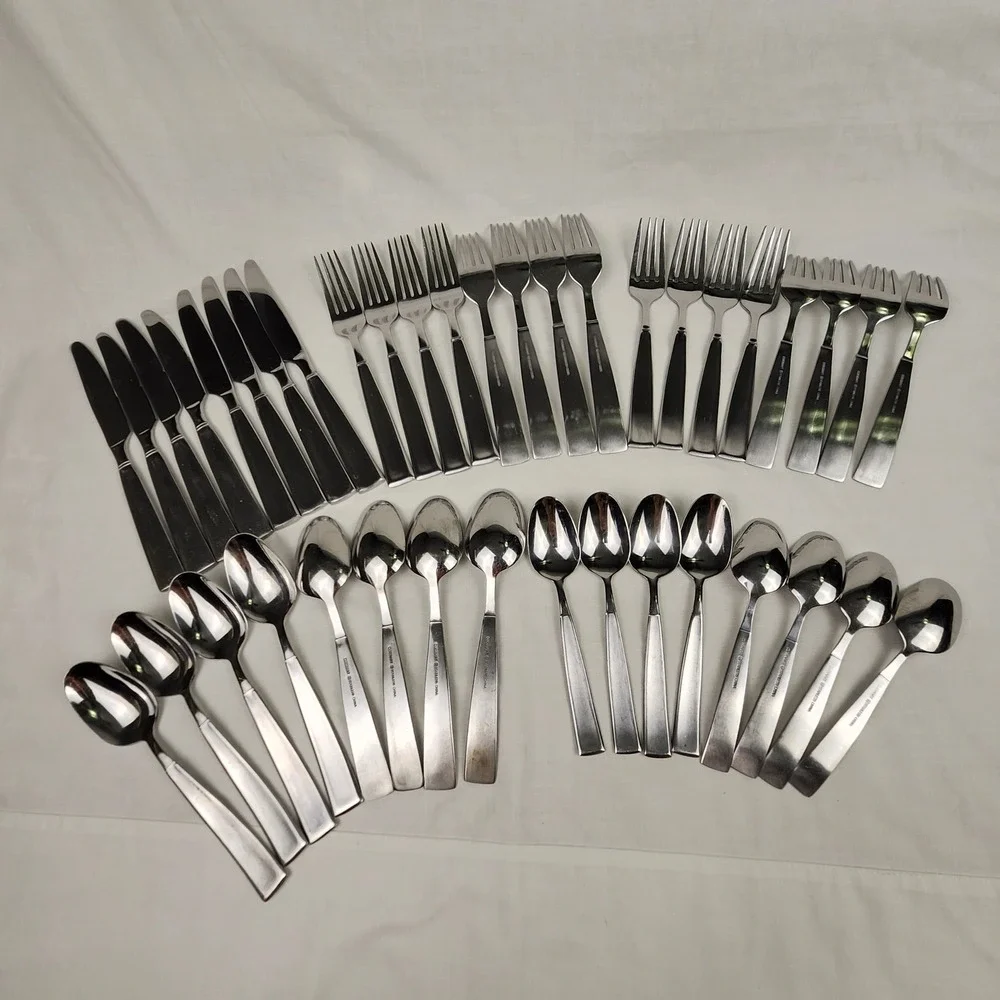 Cuisinart Satin Balance Stainless Flatware Set 40 Piece Service for 8 Modern